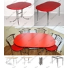 Овальный стол "Красный" с выбором размера и ножек. 