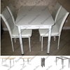 Обеденная группа. Стол прямоугольный со скосом "Белый" + 4 стула "Модель 95". Выбор размера и цвета. 